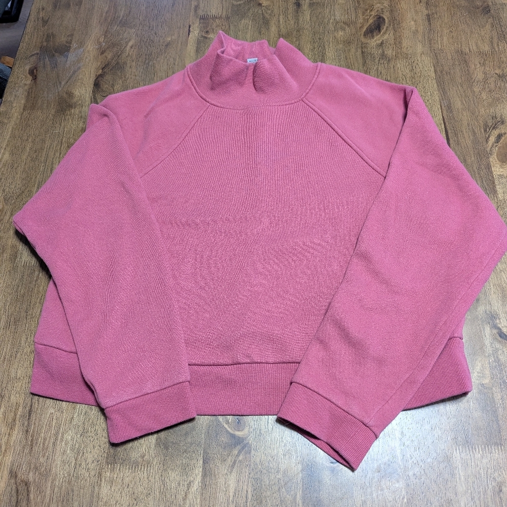 Pink Mock Neck Sweater